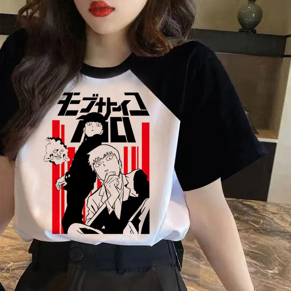 

mob psycho Tee women graphic manga funny Tee female funny anime Japanese clothes