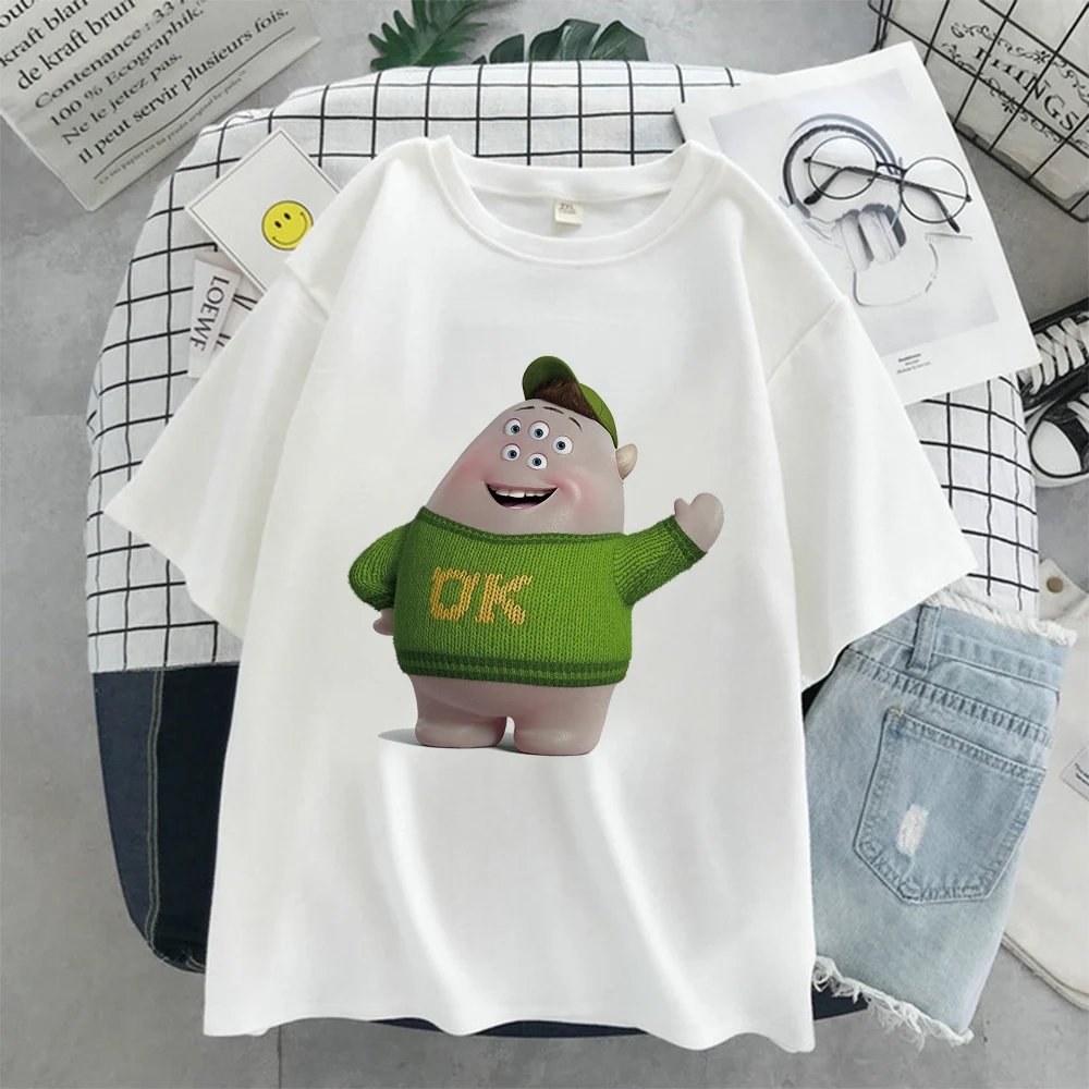

Scott Kawaii Print Disney Women T-Shirt Monster University Series Minimalist Female Tee Shirt Dropship Comfy Casual Tops Clothes