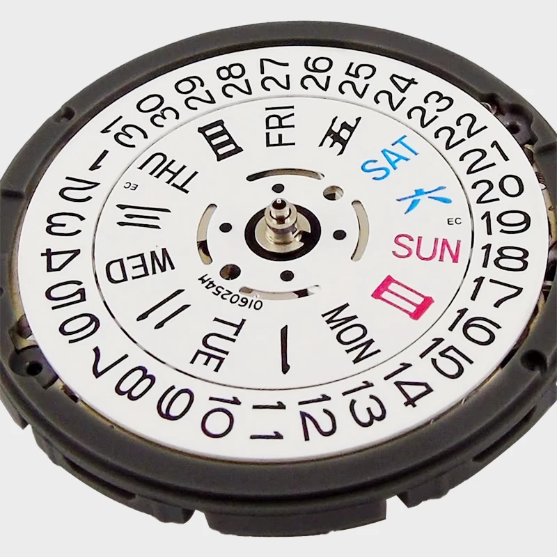 Белая Двойная настройка окна даты NH36 24 фотомеханизм NH36A полностью автоматический