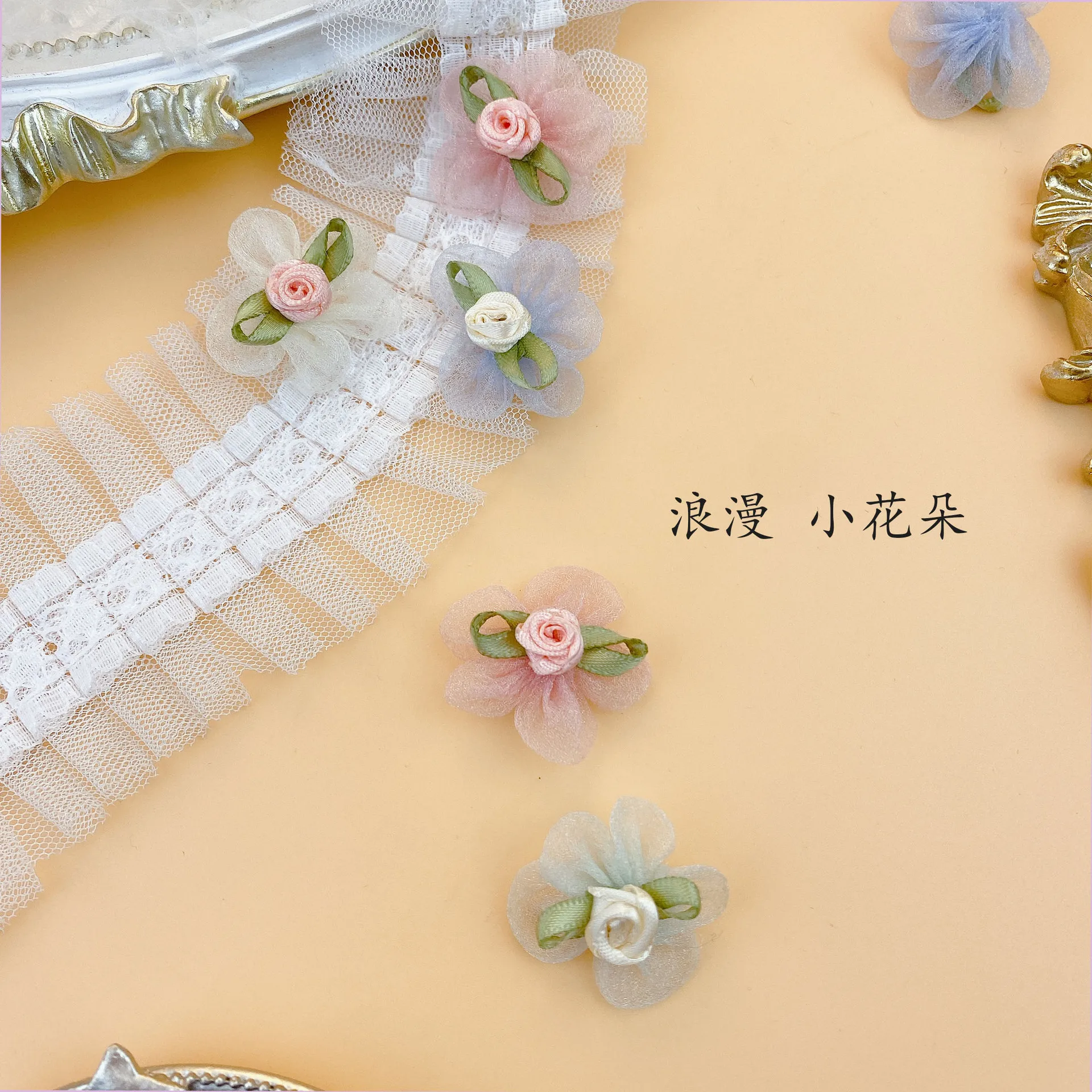 10 шт. розовая Снежная пряжа лента Маленькая женская бижутерия головной убор