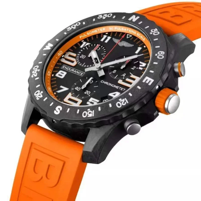 

Men Luxury Watches Sports Quartz Waterproof Watch Multifunctional Dial Luminous Hands and Markers Stainles Steel or Rubber Strap