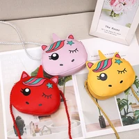 lovely childrens mini coin purse handbag pu leather girls change wallet shoulder bags cute animal baby kids small crossbody bag