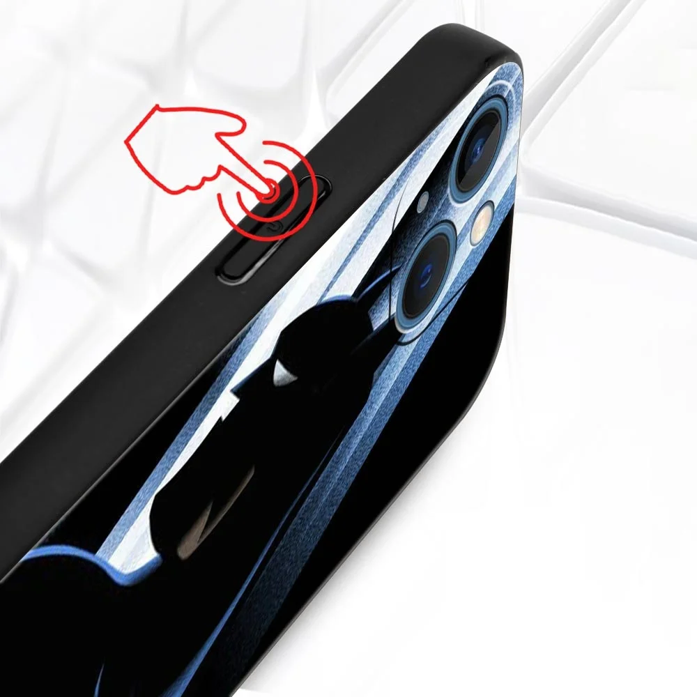 Чехол с рисунком из мультфильма Бэтмен черная и мягкая для iPhone 11 13 12 Pro Max 7 8 XR Mini X SE
