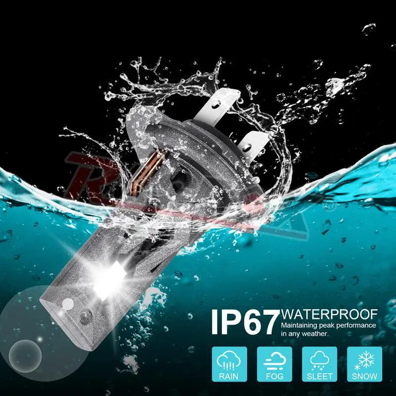 Миниатюрные светодиодные лампы для фар 65000 лм T7 H7 1:1 галогенный размер