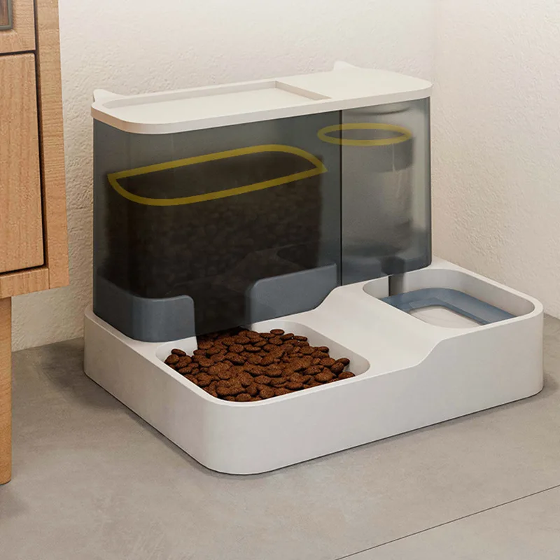 

Automatic Feeder Water Dispenser Dog Food Container Drinking Water Bowl Capacity Cat Wet and Dry Separation Pet Water Fountain