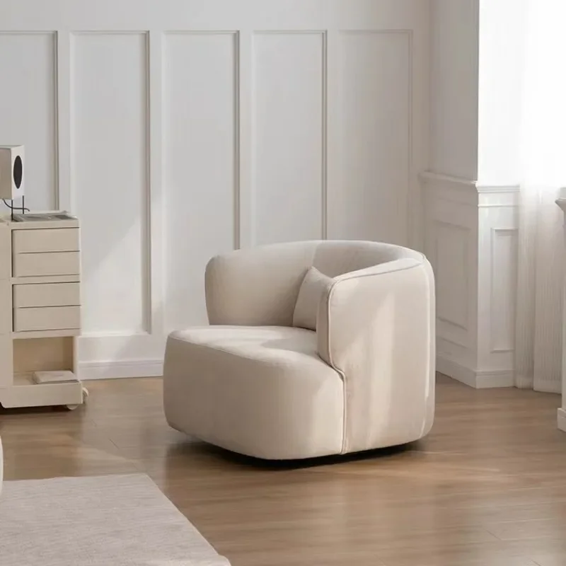 Роскошный одноместный диван из шкуры ягненка в скандинавском стиле для чтения и