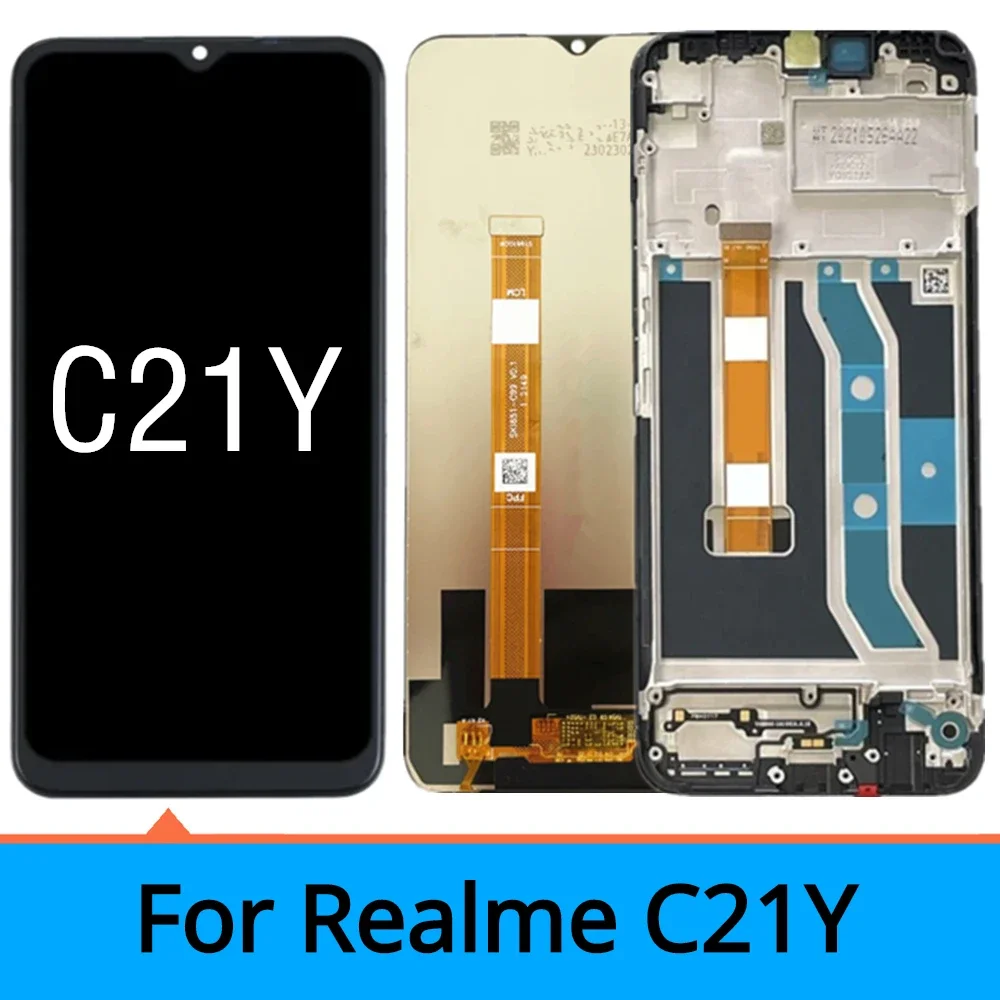 6 5 &quotдля Oppo Realme C21Y RMX3261 ЖК-дисплей с сенсорным экраном и рамкой для RMX3263 замена