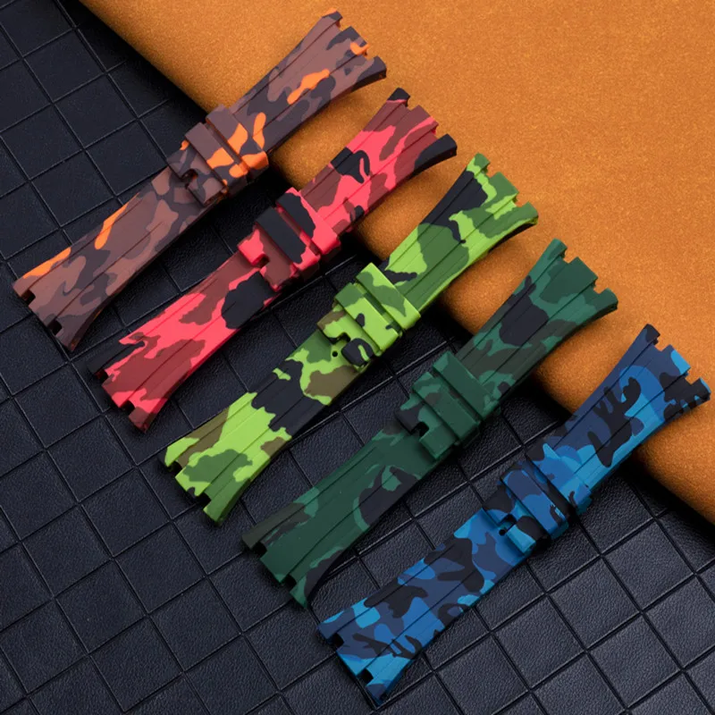 

Soft Liquid Silicone Rubber Watchband For AP Strap 26mm Audemars And Piguet Watch Band 15400/26331/15500 41mm Dial Pin Buckle