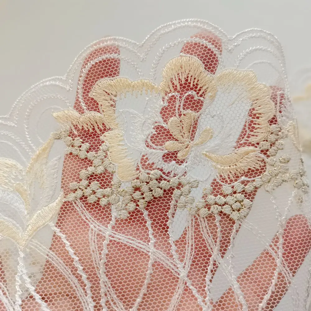 1 метр 21 см ширина пион блестящая нить мягкая вышитая кружевная отделка для