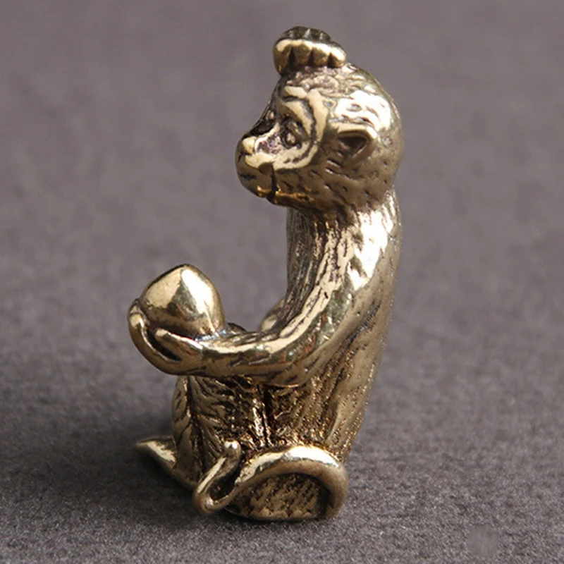 Бронзовая мини-статуя обезьяны статуя пейзажные аксессуары чайный столик
