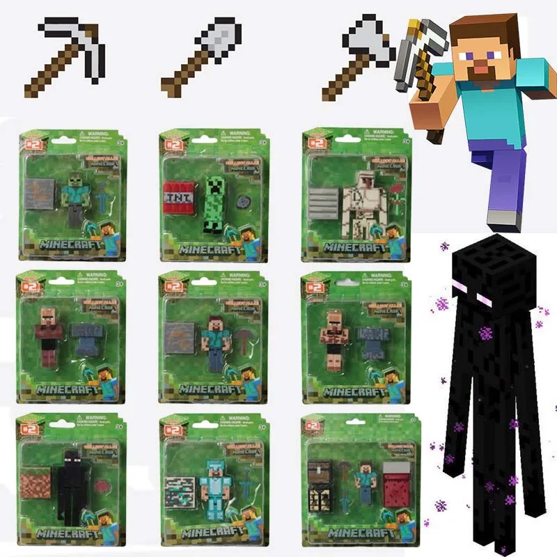 Minecraft Steve Модель игрового персонажа ABS игрушки Аниме MC Собранные куклы Игрушки