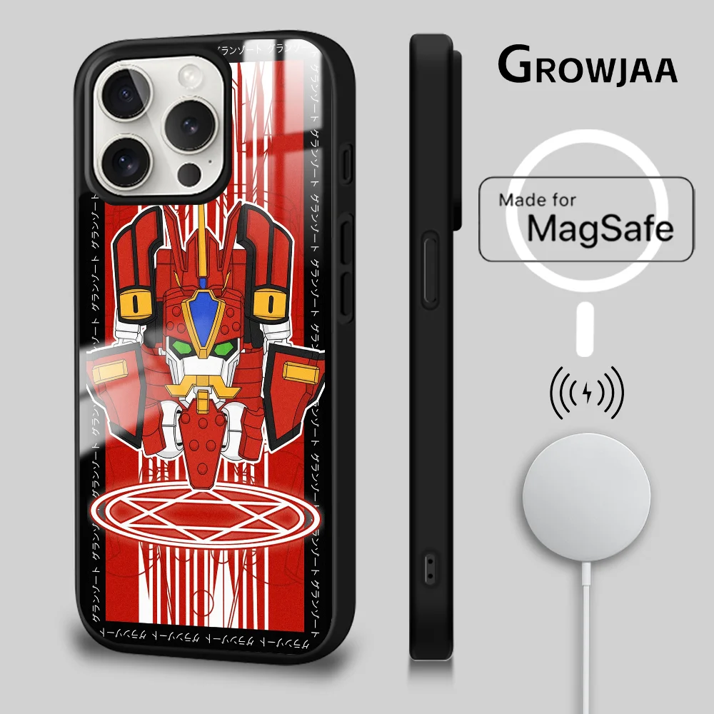 Чехол для телефона M-Mado King G-Granzort iPhone 16 15 14 13 12 11 Pro Max Plus Mini Magsafe Mirror беспроводной