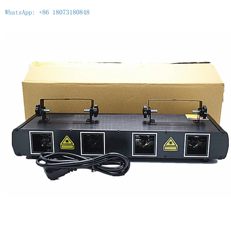 Горячие лазерные огни для дискотеки 4 линзы RGB светодиодный светильник сцены