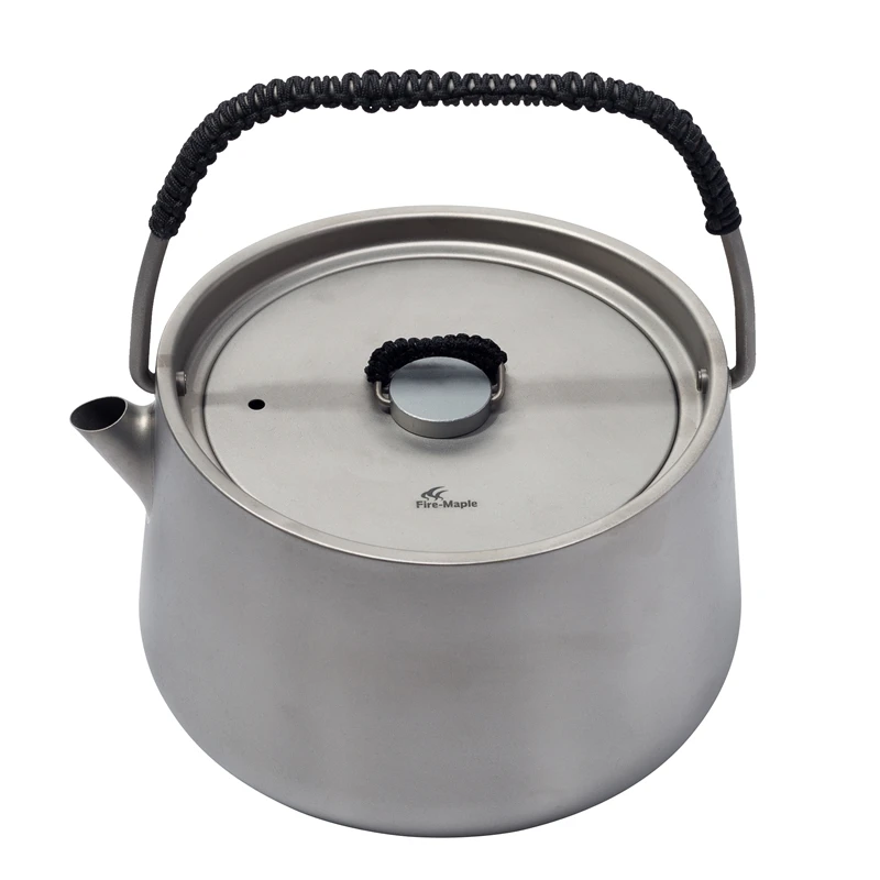 Фото Tetera de Cafe de arce fuego, tetera de titanio ligera, 1LCD №1