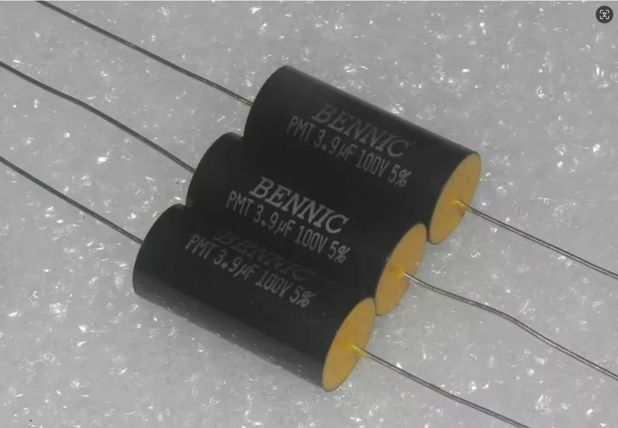 Фото Цена 5 шт. BENNIC PMT 100v3.9uf 3.9j 395j 31*14 медный контактный пленочный конденсатор для разделения частоты №1