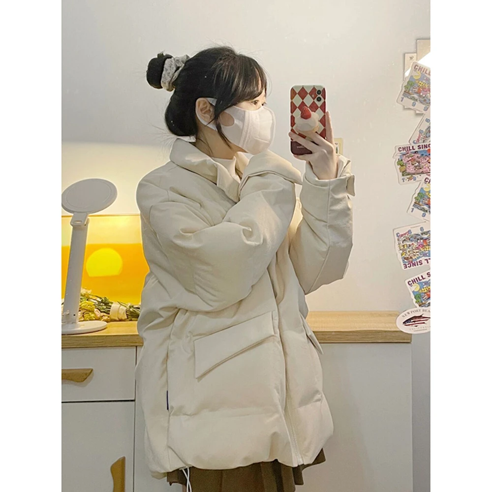 Winter Down Jacket For Women 2022 New Korean Style Gentle Wind Loose Cotton Jacket Thickened Cotton Padded Jacket Student Bread