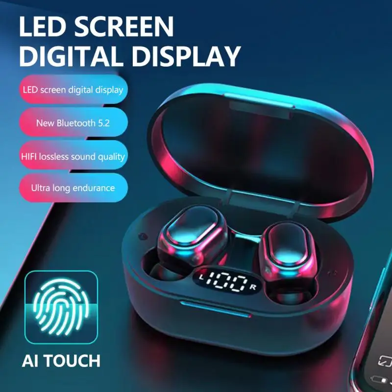 

E7S TWS Bluetooth Earphones Wireless Headphones For Xiaomi Huawei Noise Cancelling Earbuds Wireless Bluetooth Headset With Mic