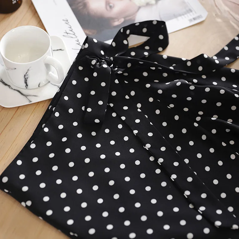 Элегантная бандажная юбка-годе с оборками в горошек Новинка Весна 2022 корейская