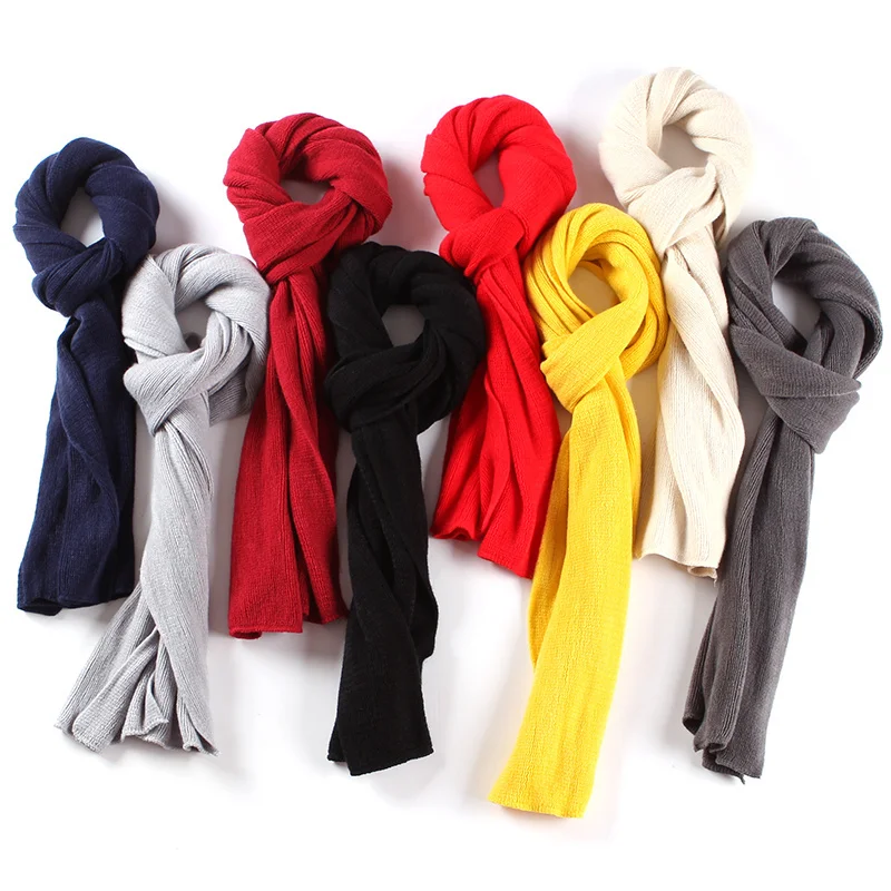 

Fasion Men Scarf Knitted Solid Casmere Neck Scarves Pasmina Sawls Wraps Women Foulard Wool Scarfs Winter Warm Bufanda