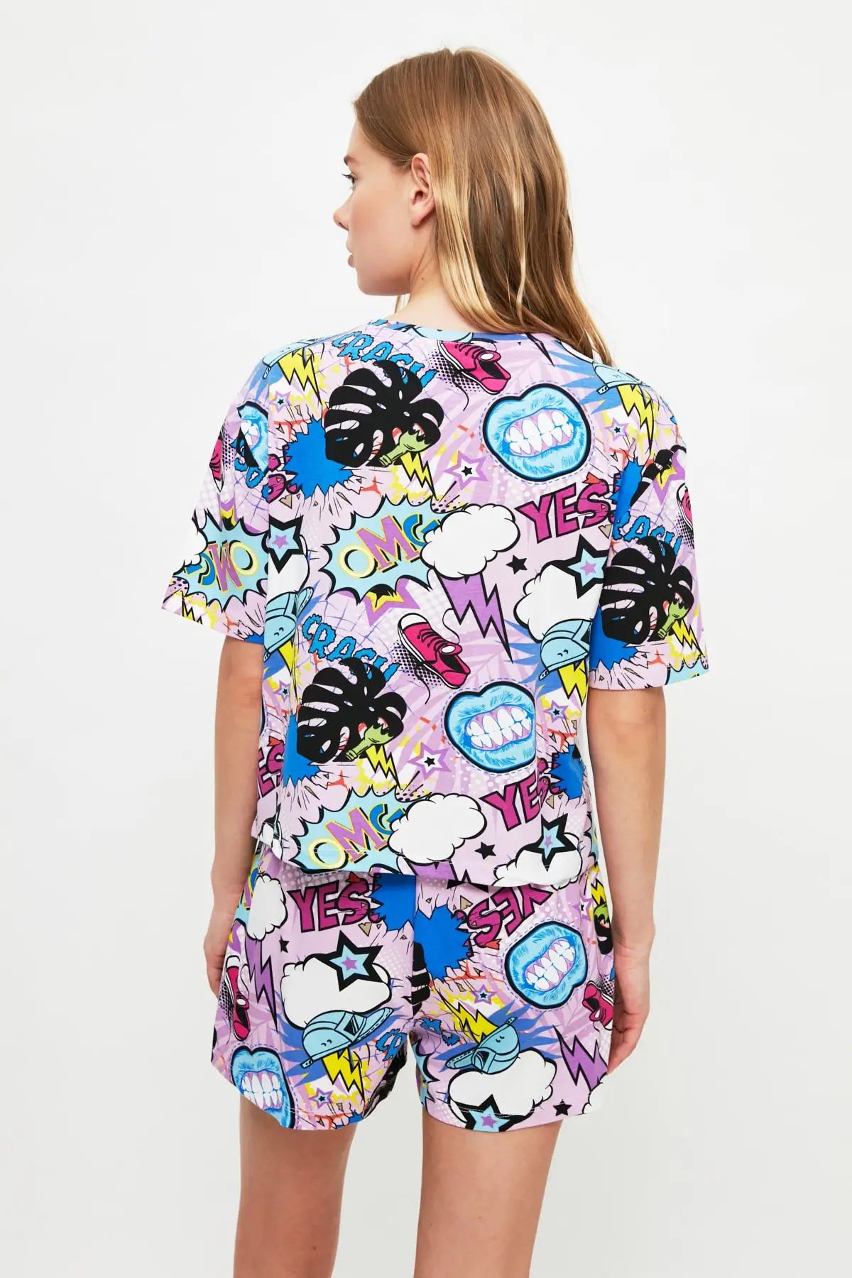 

Trendyol Printed Knitted Pajamas Set THMSS21PT1466