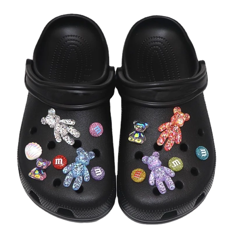 Rhinestone Bears Croc Charms Designer DIY Cute Candy Flowers Decaration Accessories for JIBS Clogs Kids Boys Women Girls Gifts images - 6