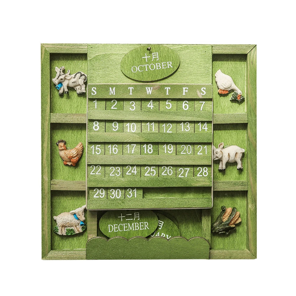 

Винтажные персонализированные деревянные даты, небольшие украшения с календарем, деревянный стол, украшения в стиле ретро и прочные украше...