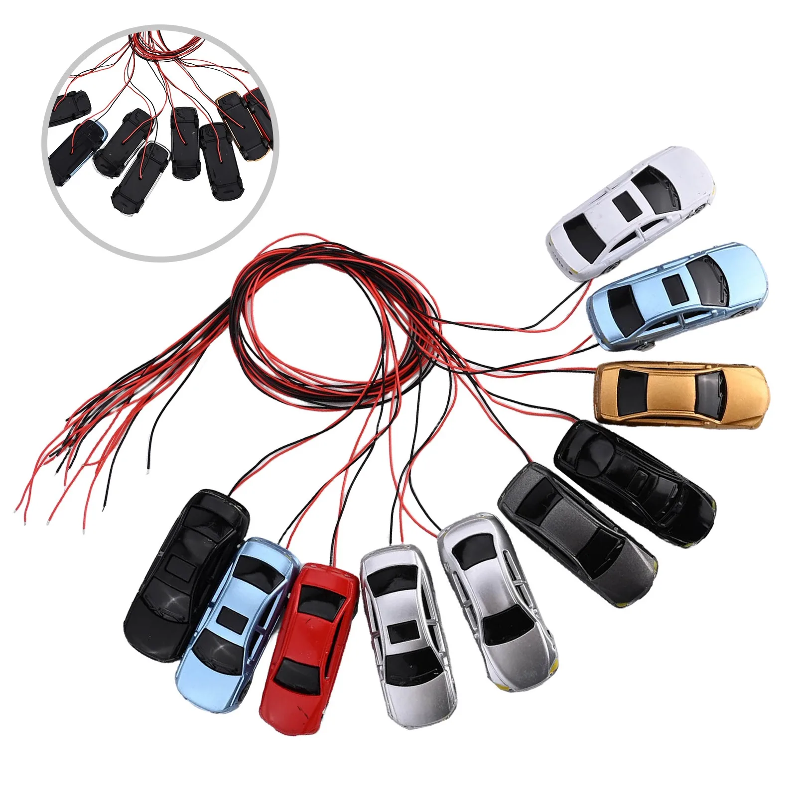 Модель поезда автомобиля поезд с проволокой и лампочками 10 шт. 1:87 ~ 1:100 45 мм (Д) X 16