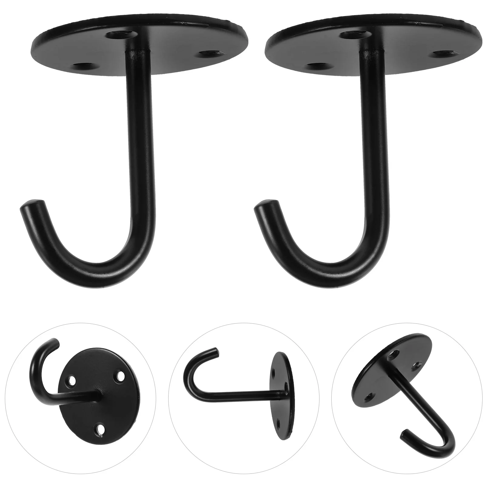 

2 Pcs Lantern Wall Hook Top Clothes Hangers Plant Hanging Stainless Steel Metal