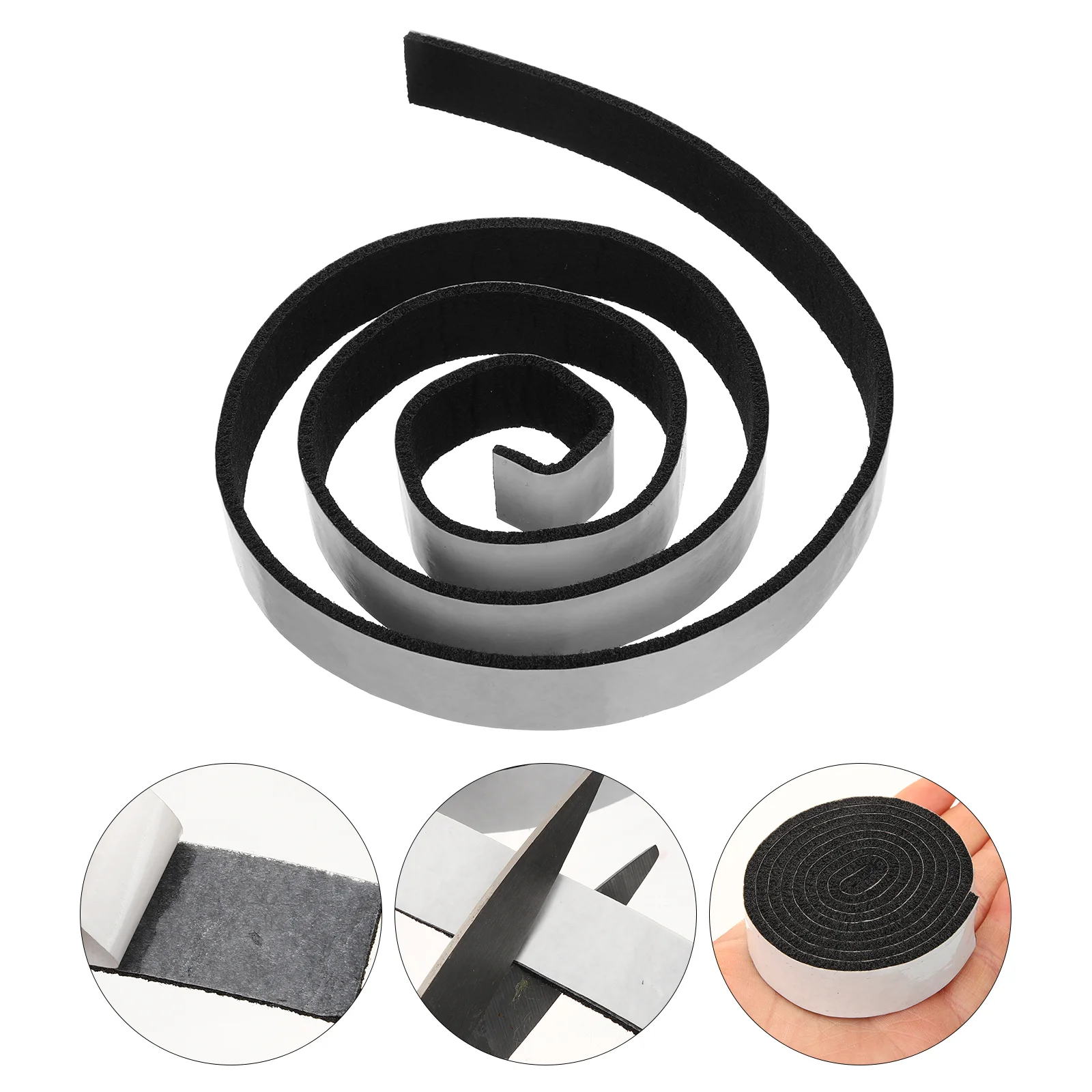 

2 Rolls of Practical Multi-use Self-adhesive Furniture Felt Pad Felt Tape for Home