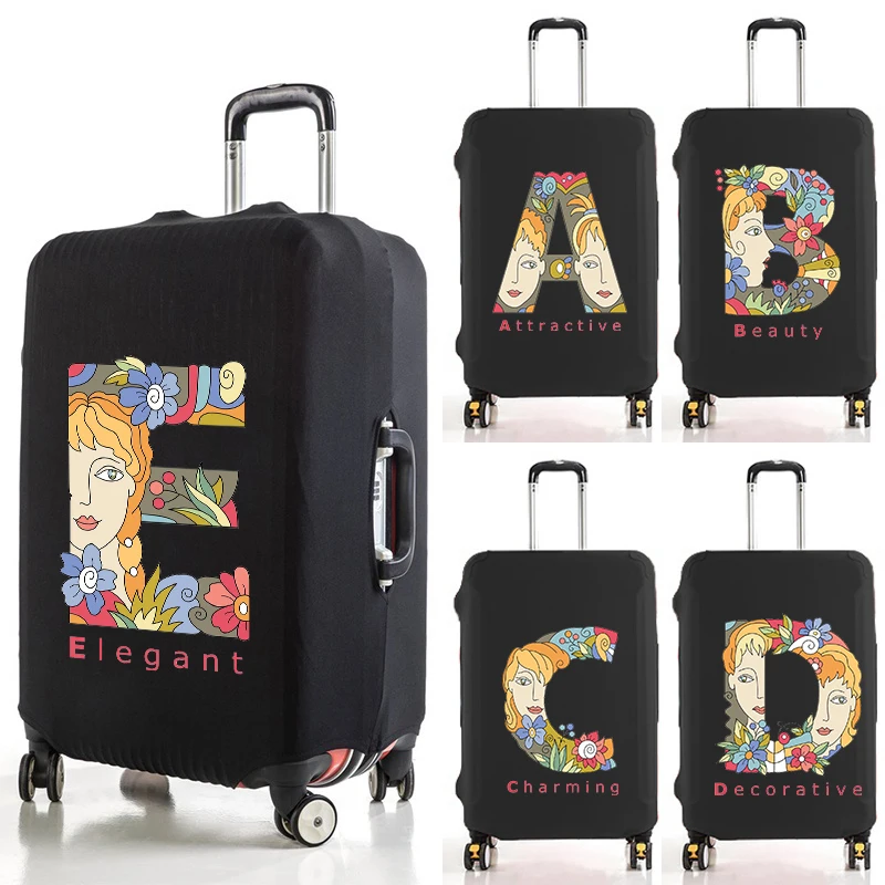 

Luggage Cover Creative letter print Thicker Protective Cover Removeable Luggage Cover Suitable for 18-32 Inch Travel Accessories