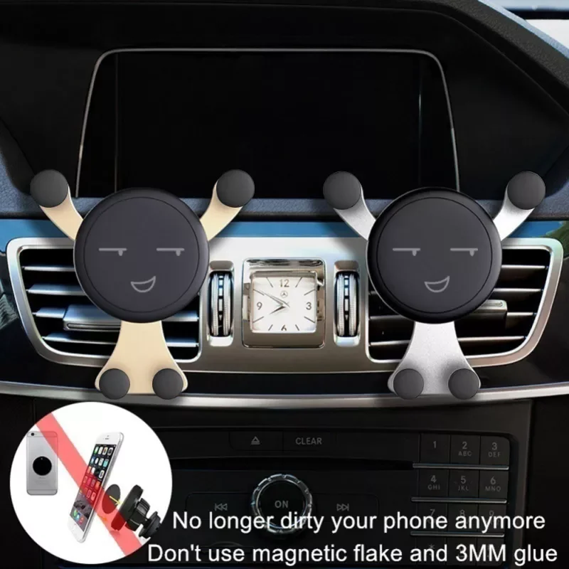 

Funny Car Installation Vent Fashion Gravity Bracket Universal Mobile For Phone GPS Soft Anti-slip Car Phone Holder