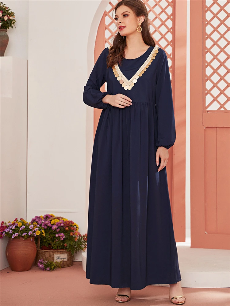 

Vestido Longo Kaftan Morocco Abaya Dubai Turkey Islam Arabic Muslim Long Maxi Dress Abayas For Women Robe Longue Femme Musulmane
