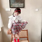 Юбка в Корейском стиле, юбка в складку, весна-лето, женские хлопковые универсальные юбки на бретелях