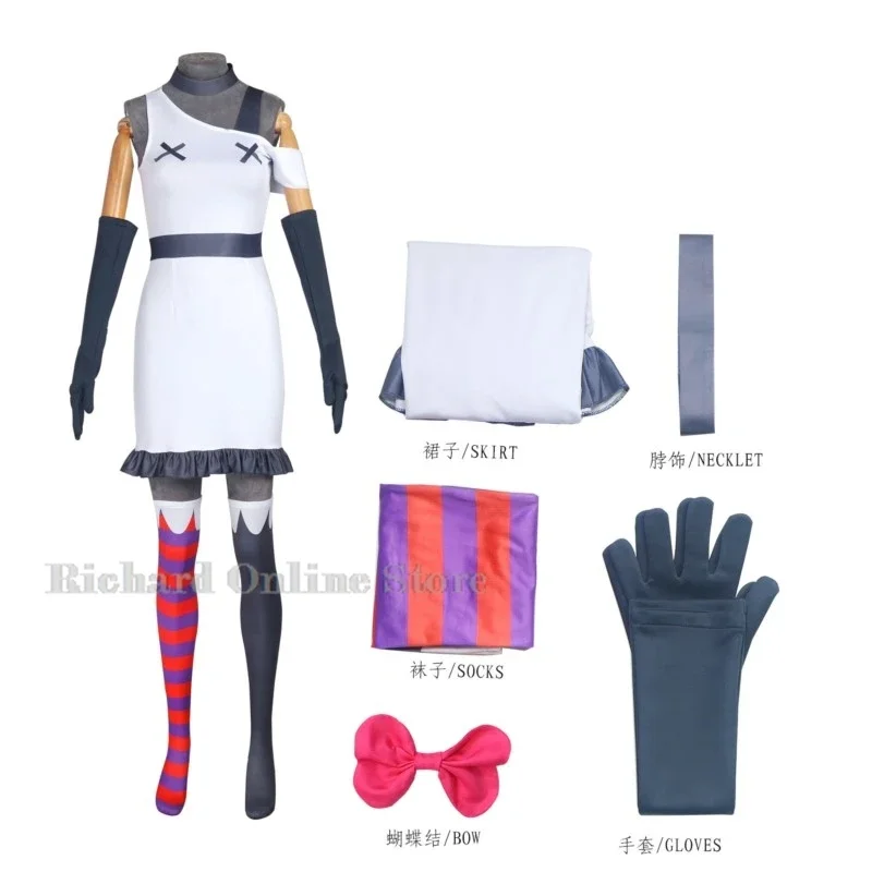 Аниме Хазбин Вагги Косплей Костюм Отель Униформа Ангел Бой Платье Юбка Наряд