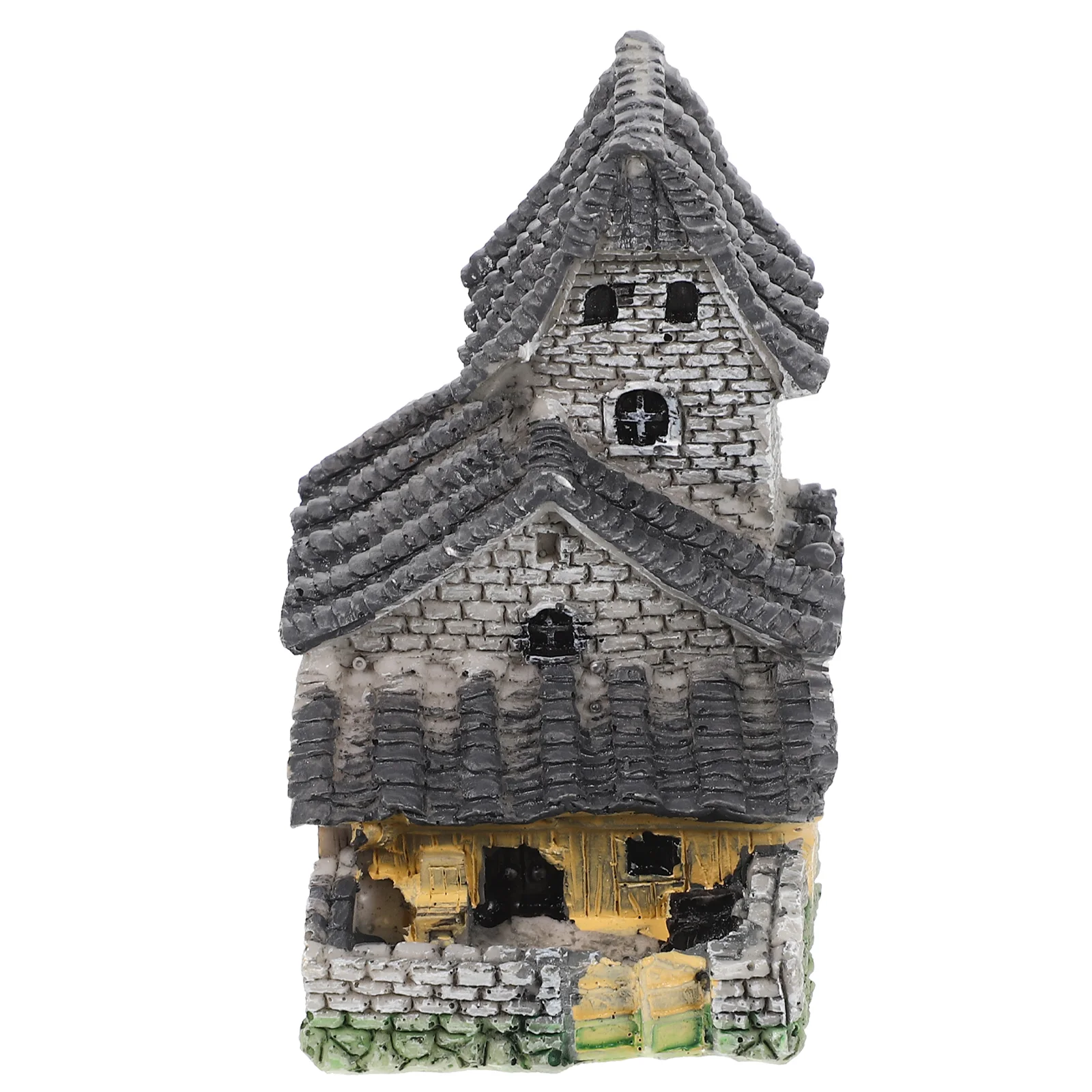 

House Cottage Mini Ornament Bonsai Resin Stone Crafts Scene Village Accessories Miniature Decoration Kit