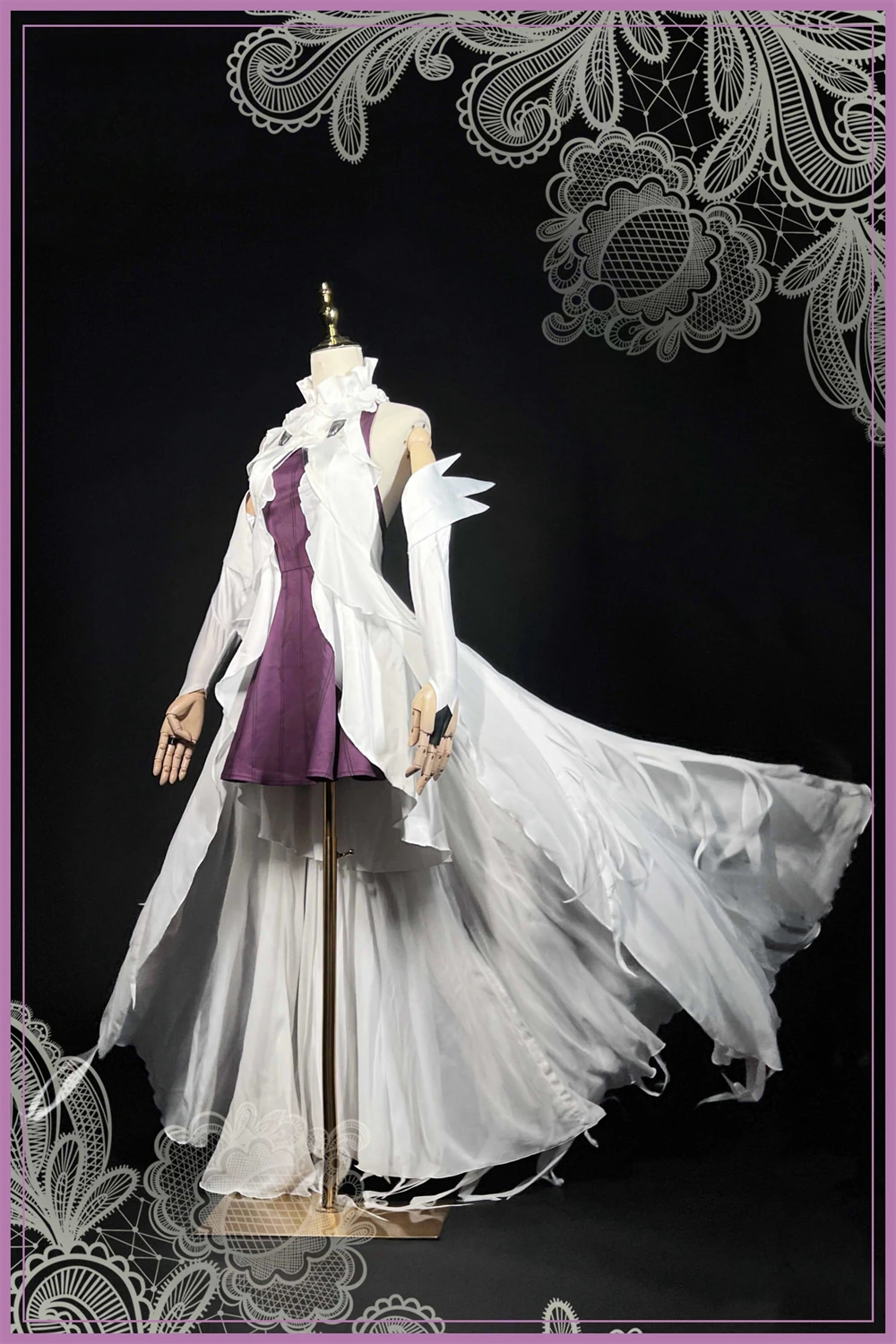 AGCOS решениеルiyadaannus Bravo YUZURIHA INORI Белые платья Косплей Костюм Egoist Рождественская