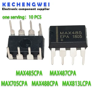 10PCS MAX485CPA DIP-8 MAX485 MAX487CPA MAX487EPA MAX487 MAX705CPA MAX705EPA MAX705 MAX488CPA MAX488EPA MAX813LCPA MAX813