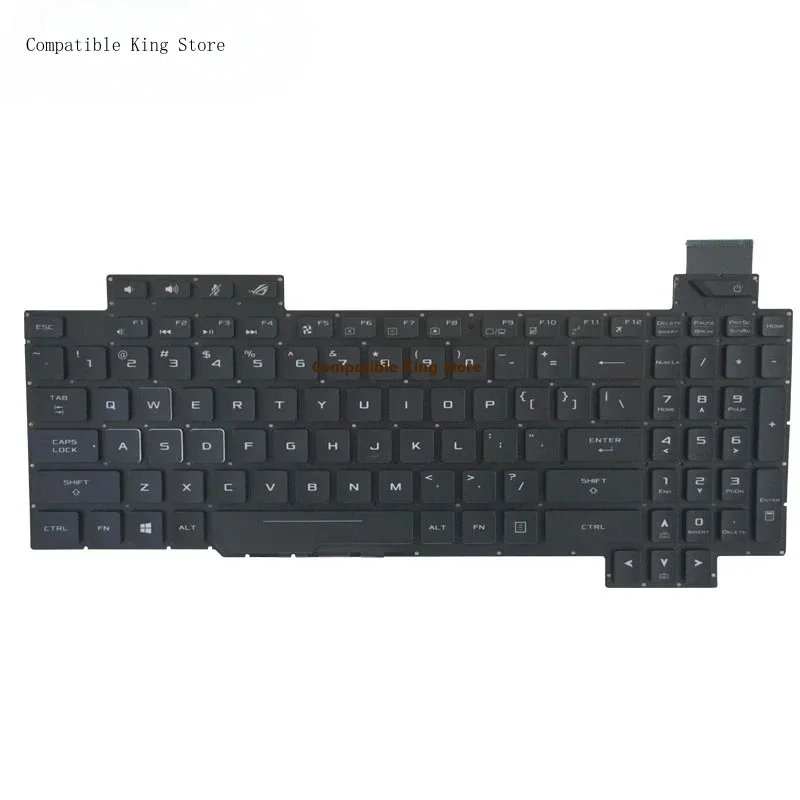 Фото Новая клавиатура L+New для замены оригинальной для Asus ROG Strix GL503 GL503V GL503VD GL503VS GL503VM GL503GE Series с подсветкой, черная, US-раскладка №2