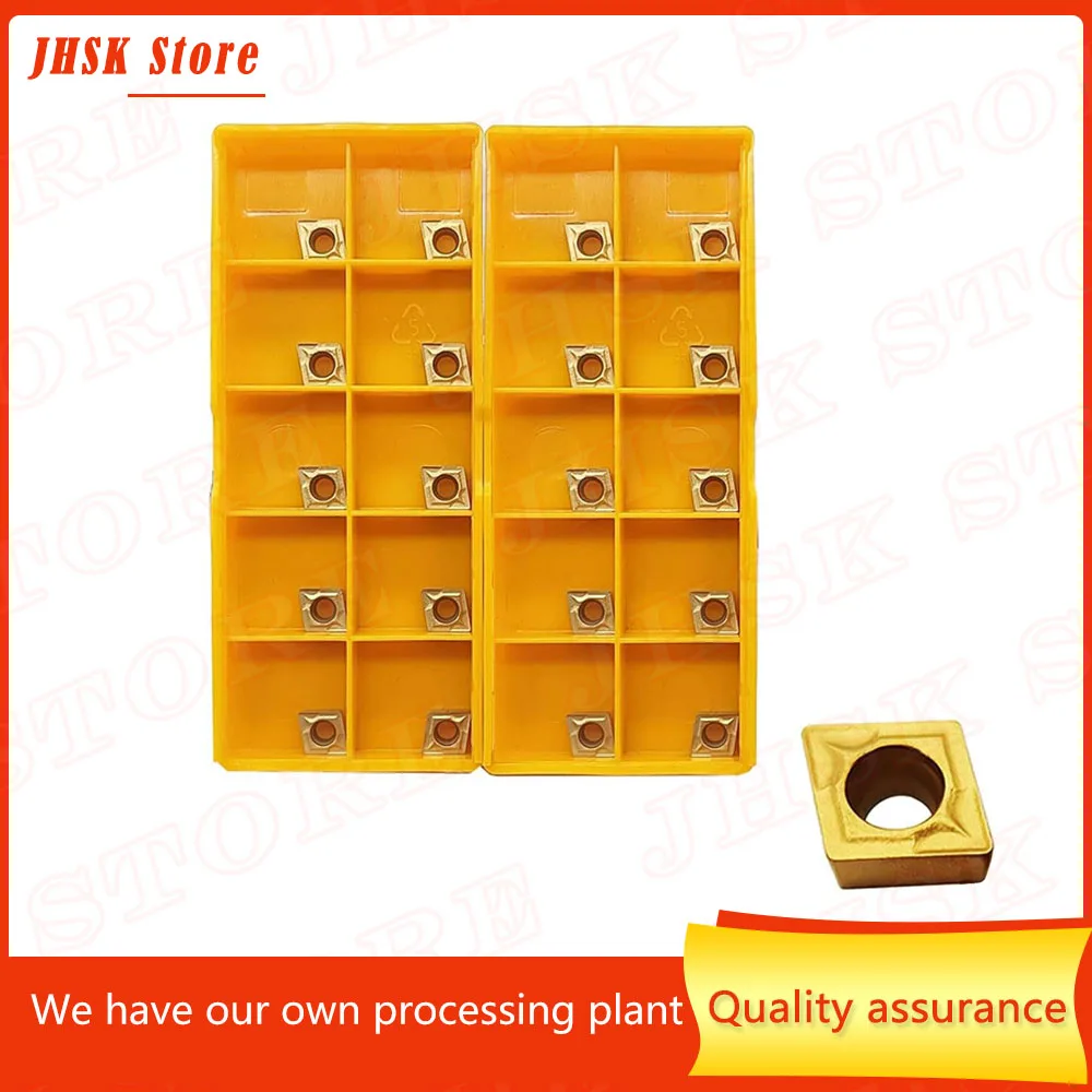 

10pcs CCMT060204 Carbide Turning Inserts,CCMT Insert Mutilayer Coated Lathe Replacement Inserts