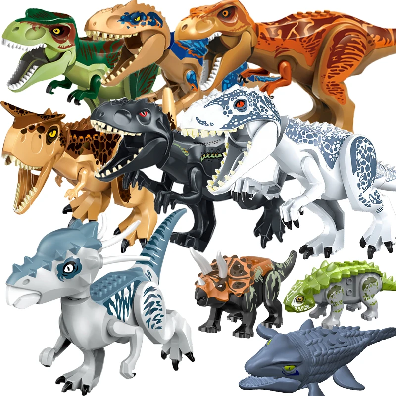 Конструктор в сборе большого размера игрушка динозавр мир Трицератопс