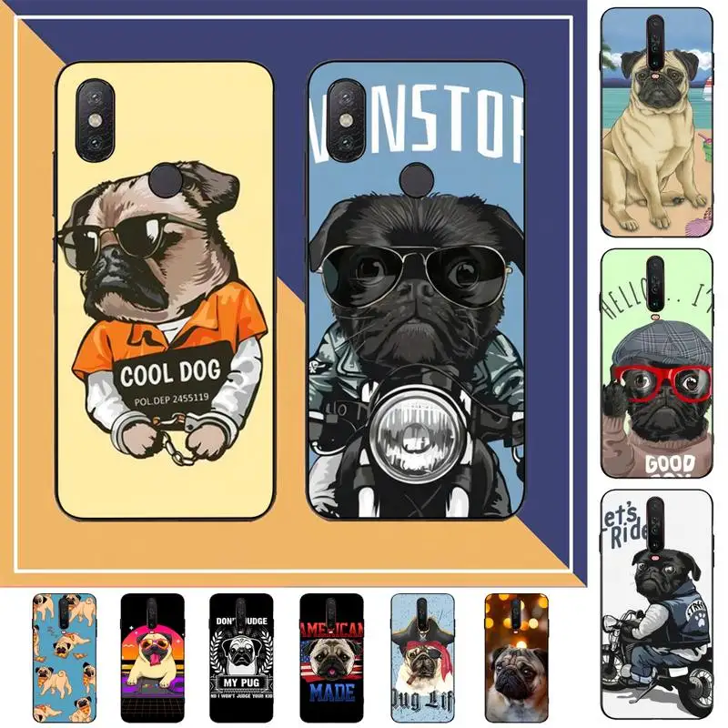 

Cool Pug Dog Phone Case for Redmi Note 8 7 9 4 6 pro max T X 5A 3 10 lite pro