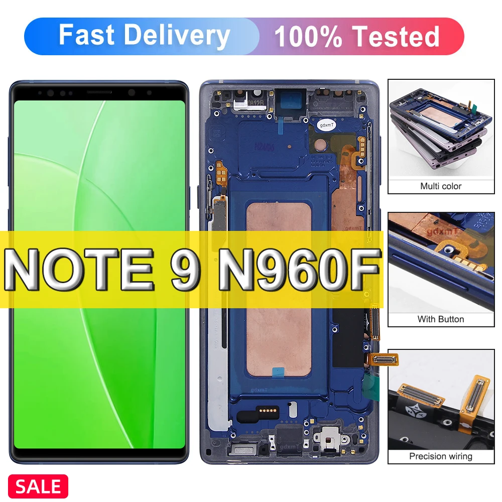 TFT Note9 Дисплей для Samsung Galaxy Note 9 ЖК-дисплей с сенсорным дигитайзером N960F/DS Замена