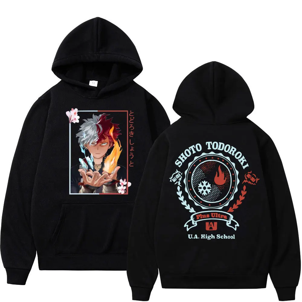 

Japan Anime My Hero Academia Hoodie Todoroki Shoto Boku No Hr Akademia Print Sweatshirts Unisex Vintage Casual Oversized Hoodies