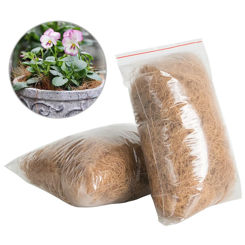 

50/100g Coconut Husk Fiber Orchids Crafts Pet Bedding Insect-proof Protect Plant Maintain Soil Temperature Natural Coconut Fiber