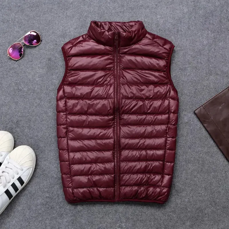 Men Duck Down Vest 2021 Coat Ultralight Sleeveless Puffer Vest Jacket ultra thin warm lightweight down jacket Waistcoat