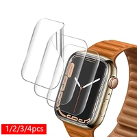 screen protector clear full protective film for apple watch 7 6 se 5 45mm 44mm 40mm not glass for iwatch 4 3 2 1 42mm 41mm 38mm