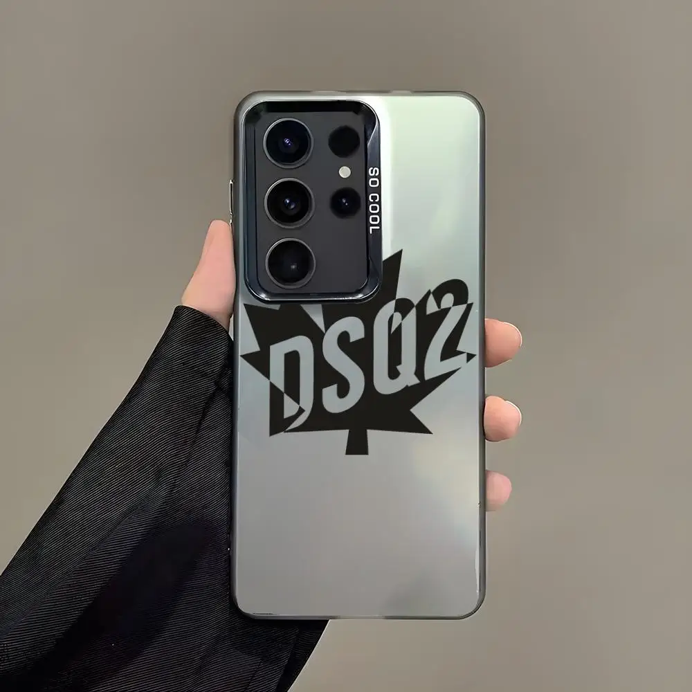 Фото Элитный чехол для телефона Leavesy Dsquared2 IMD, цветной, серебристый, подходит для Samsung S26 S25 S24 S23 S22 S21 S20 Plus Ultra №5