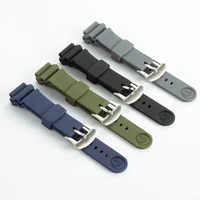 high quality rubber silicone watch strap 20mm for seiko diving waterproof band men stainless steel pin buckle bracelet with logo