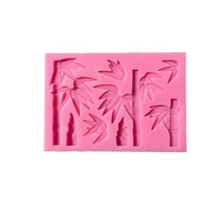 plant bamboo leaf shape silicone mold fondant veiner molds sugarcraft chocolate cake decorating baking tools clay gumpaste mould