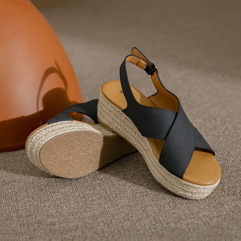 Summer Women Sandals Luxury Designer Shoes Girls 2023 Fashion Elegant Medium Heels Pumps Party Platform Sandals Ladies Wedges